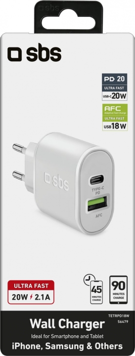 SBS USB-C PD 20W + USB matkalaturi