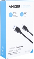 Anker PowerLine USB-C - USB 3.0 USB kaapeli 0,9m, musta