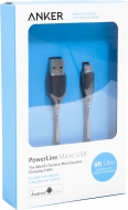 Anker PowerLine Micro USB kaapeli 1,8m musta